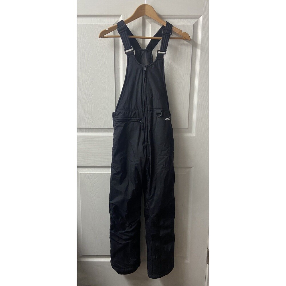 Ski Gear Snow Boarding Ski Bibs Youth Large Black Adjustable Pockets Sledding